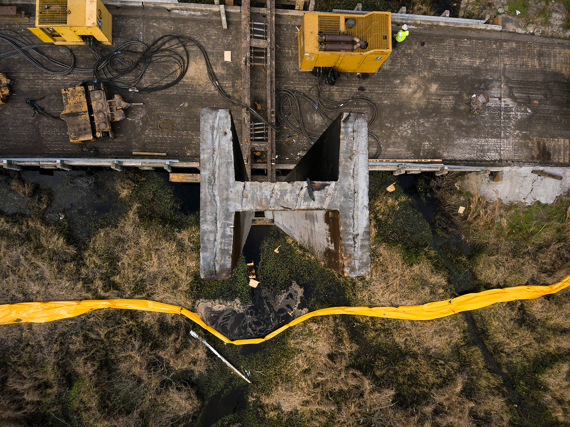 Overhead image of County Road 339 Waccasassa River Pile in Florida.